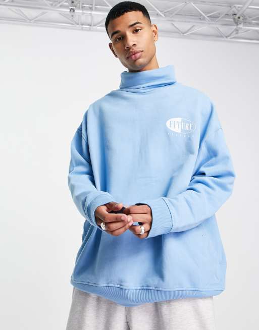 roll neck sweatshirt mens