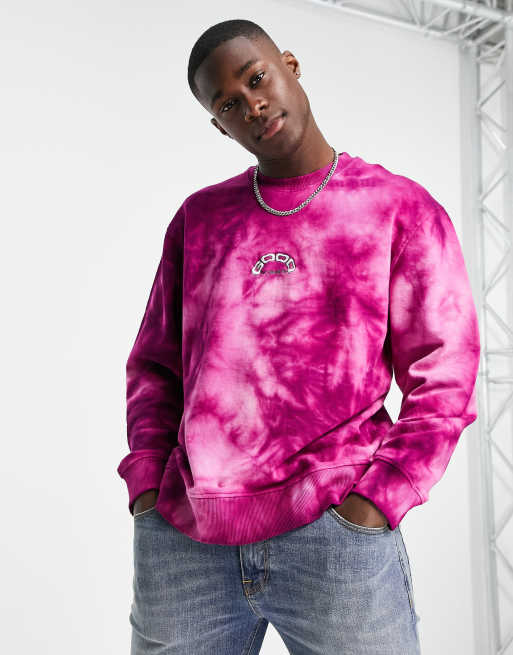 Tie dye oversized sales crew neck