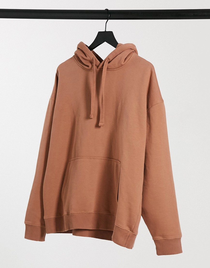 Topman oversized hoodie in camel-Brown