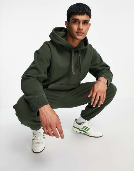 Khaki best sale oversized hoodie