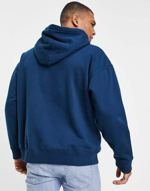 Topman navy hoodie sale