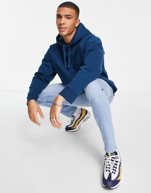 Topman oversized hoodie in navy