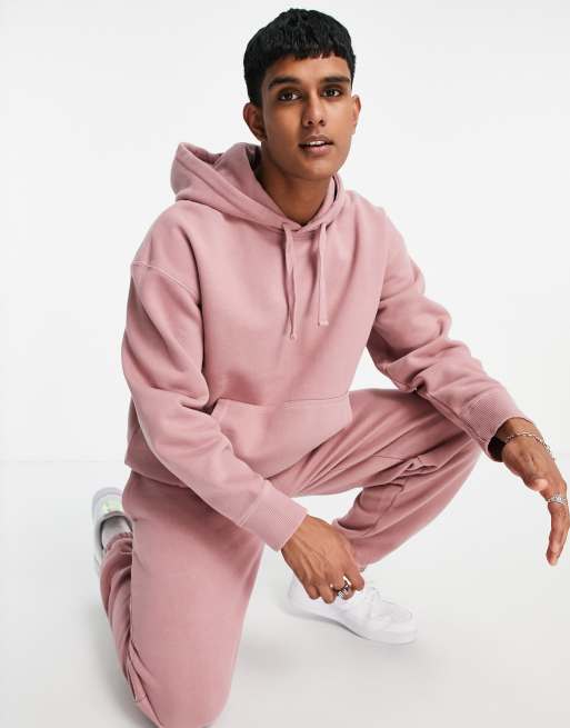 Topman oversized hoodie in pink