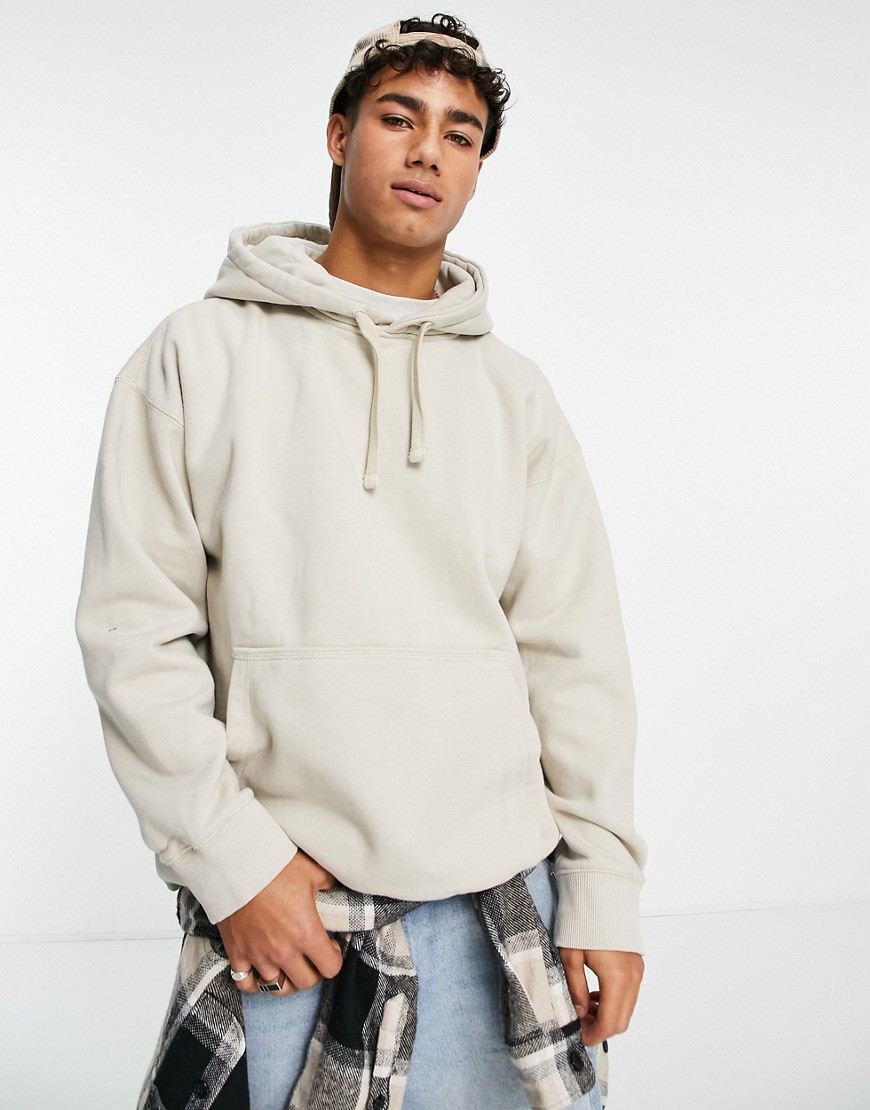 Topman oversized hoodie in stone - part of a set-Gray