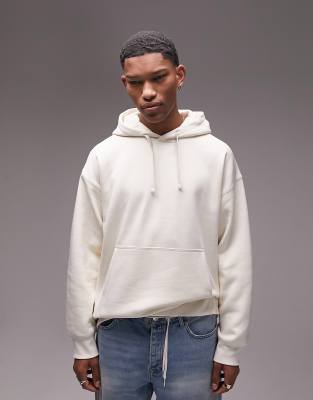 Topman - Oversized Hoodie In Wit | ASOS