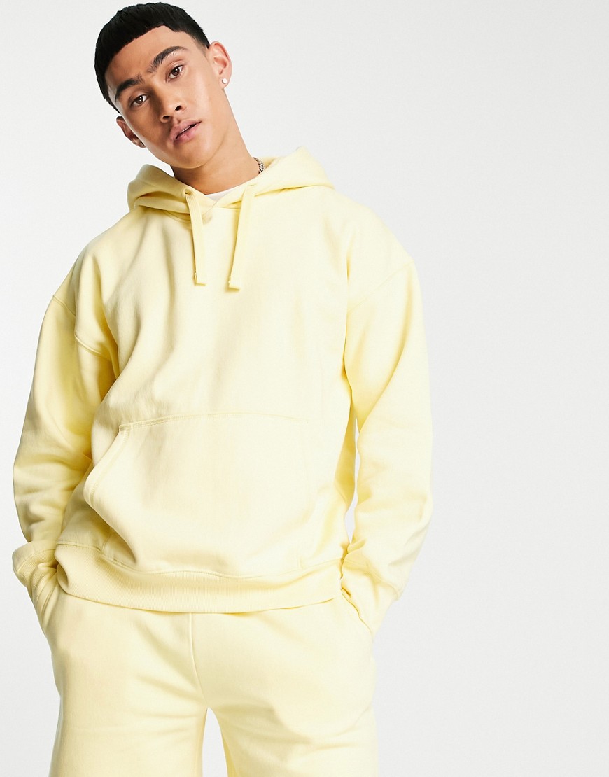 Topman oversized hoodie in yellow - part of a set