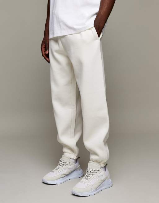 Topman oversized joggers in ecru ASOS