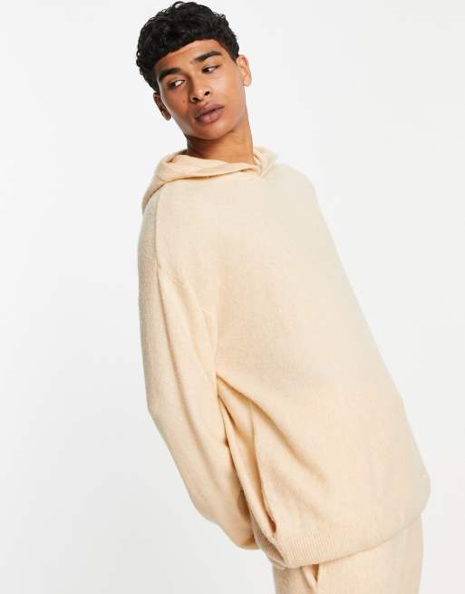 Knit oversized hoodie