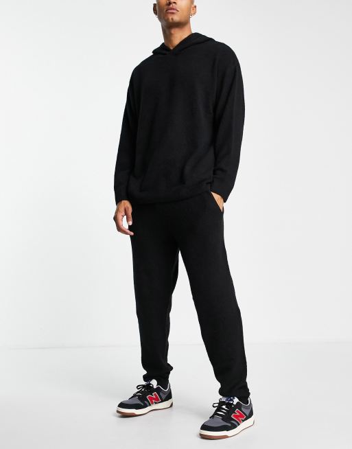 Topman oversized knitted jogger in black | ASOS