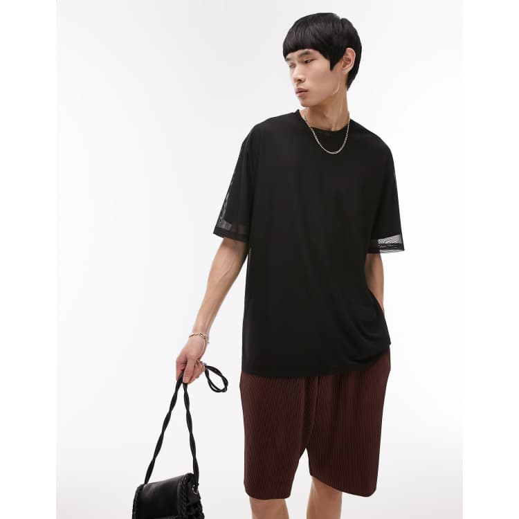 Topman oversized layered mesh tee | ASOS