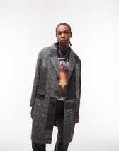 Topman Premium Limited Edition longline overcoat in charcoal | ASOS