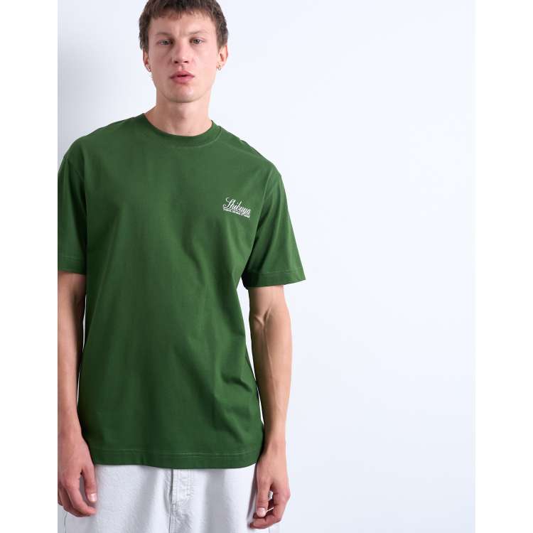 Topman oversized Shibuya print T-shirt in dark green | ASOS