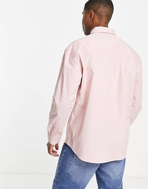  Topman oversized shirt in pink 