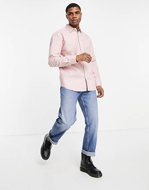  Topman oversized shirt in pink 