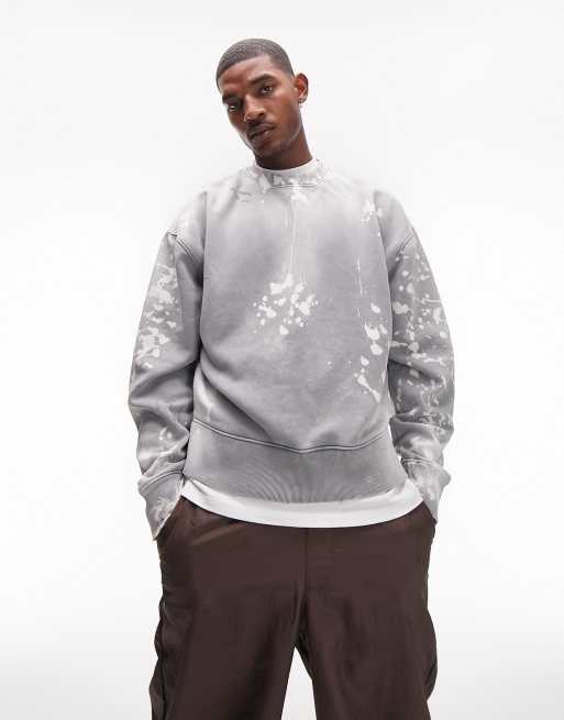 Grey washed outlet sweatshirt