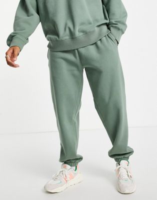 Topman co-ord oversized joggers in green - ASOS Price Checker