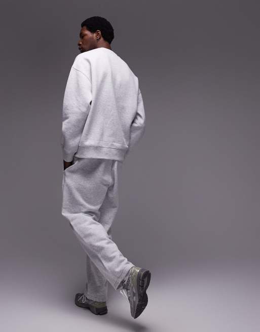 Topman oversized sweatshirt and straight leg sweatpants set in