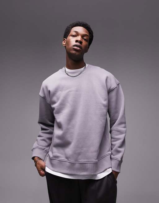 Topman grey clearance sweatshirt