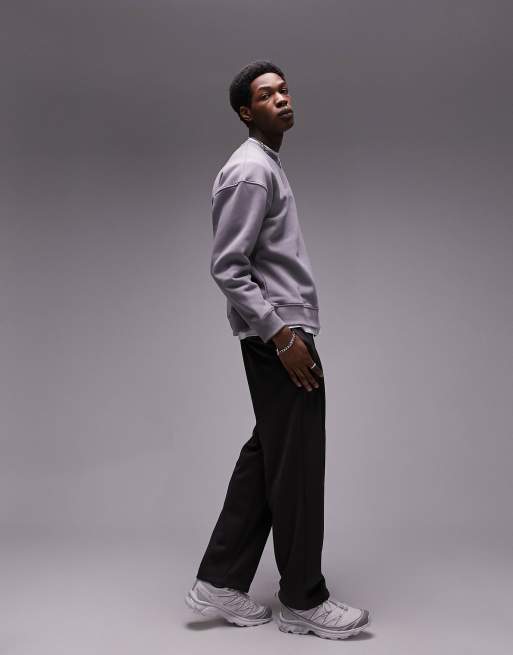 Topman oversized sweatshirt in grey, 3 of 4