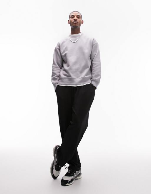 Topman oversized sweatshirt in grey | ASOS
