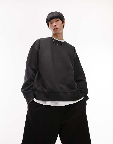 New Heavyweight Overs ize Sweatshirt für Männer Custom Crewneck Print Großhandel