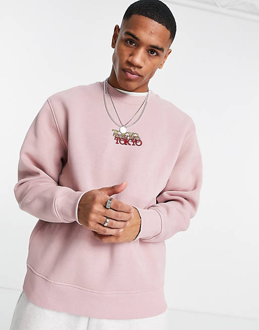 Asos Lange jumper roze casual uitstraling Mode Sweaters Lange jumpers 
