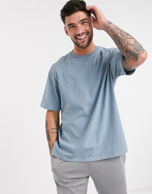 Topman oversized t-shirt in blue