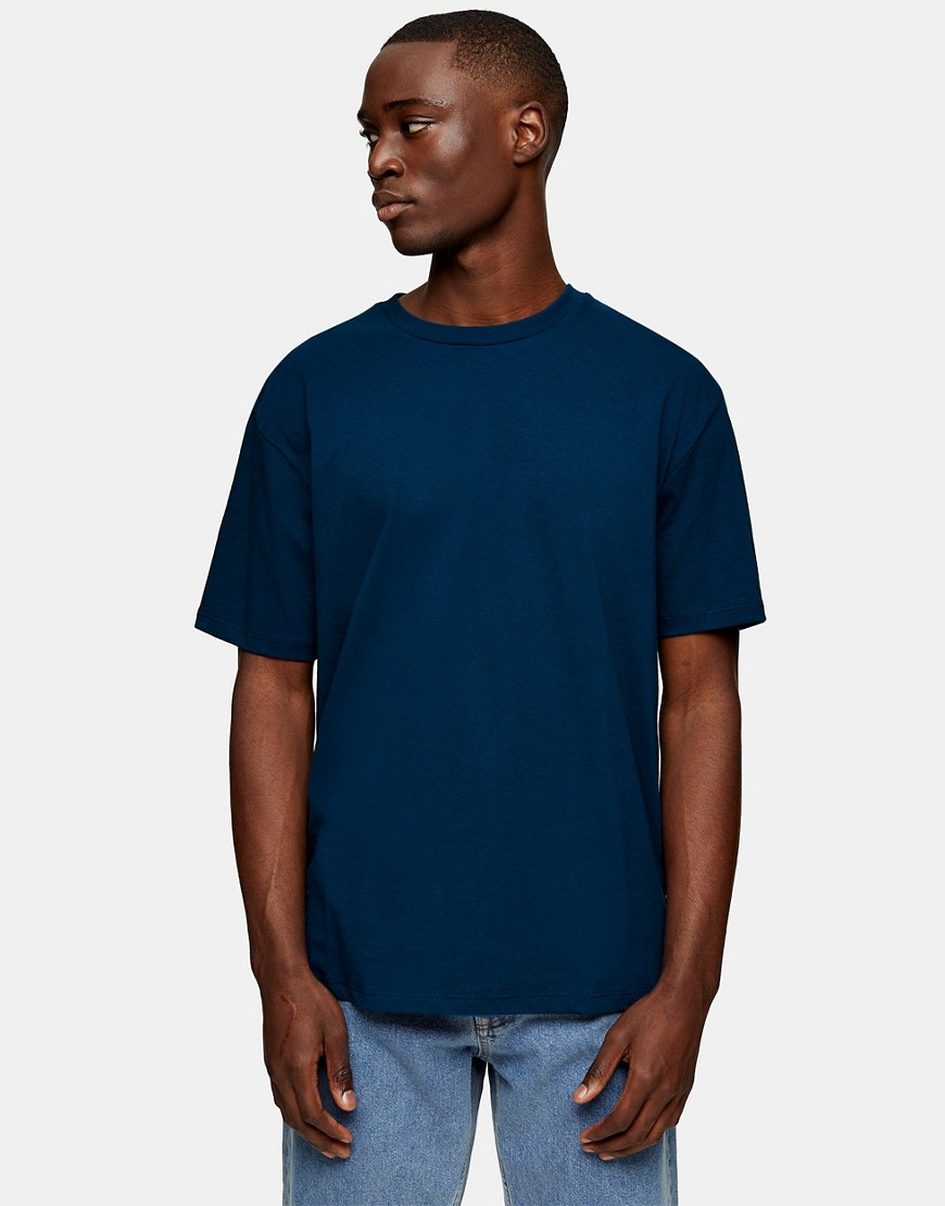 topman oversized t-shirt in blue