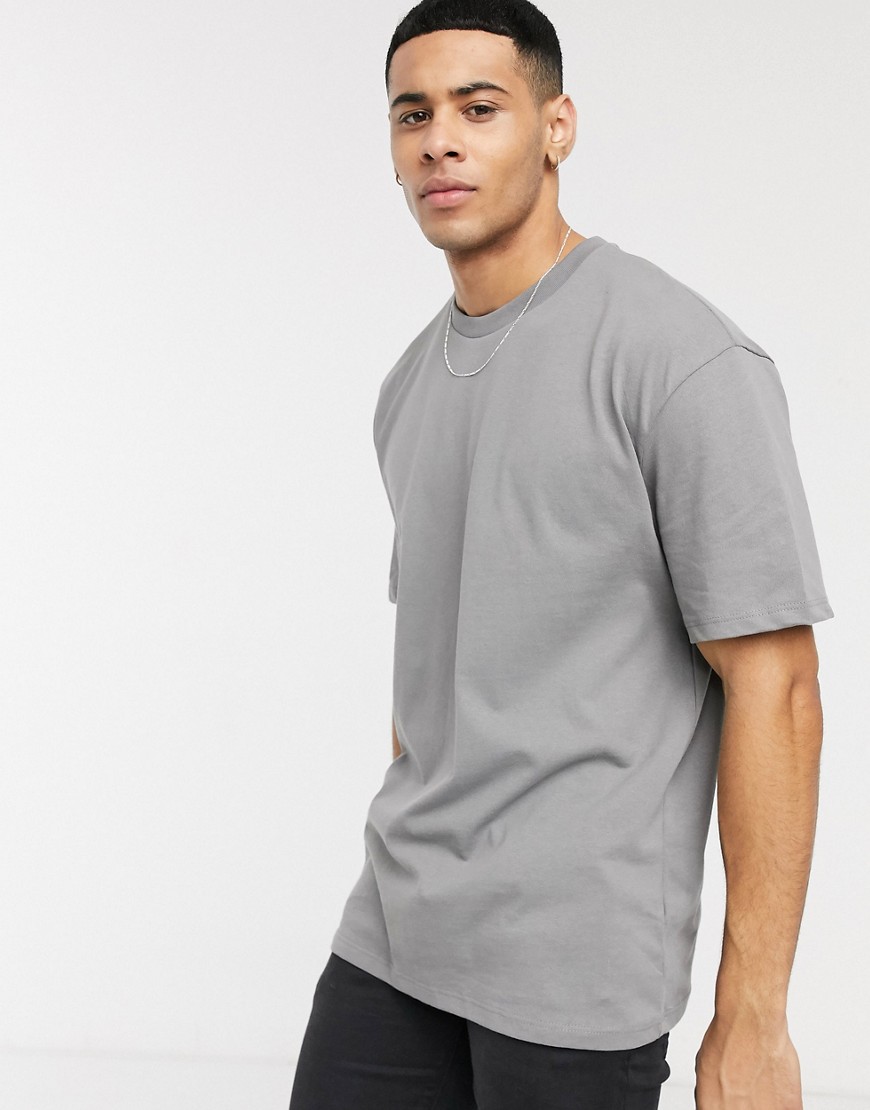 Topman - Oversized T-shirt in grijs