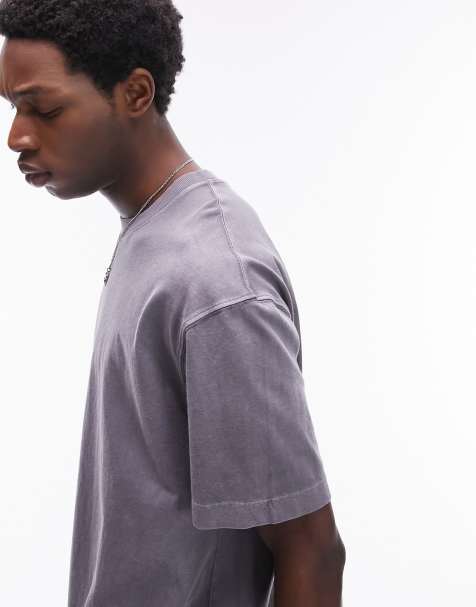 Topman - Oversized T-shirt in grijze wassing - view 1