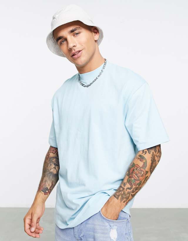 Topman oversized T-shirt in light blue