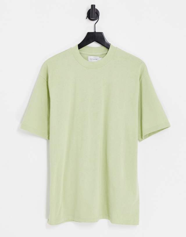 Topman oversized T-shirt in light green