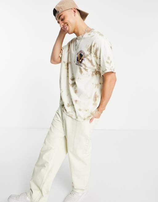 Topman - Oversized T-shirt med 'American Dream'-print i beige vask, 4 af 4