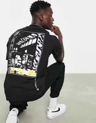 Topman oversized t-shirt with city front and back print in black  - ASOS Price Checker