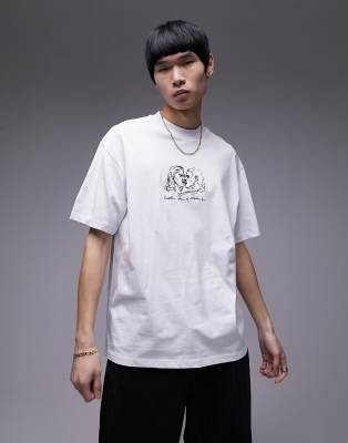 topman white oversized t shirt