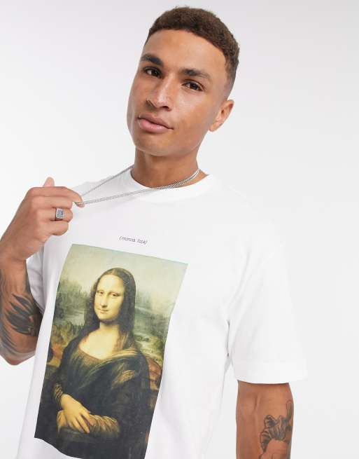 T shirt mona lisa bershka sale