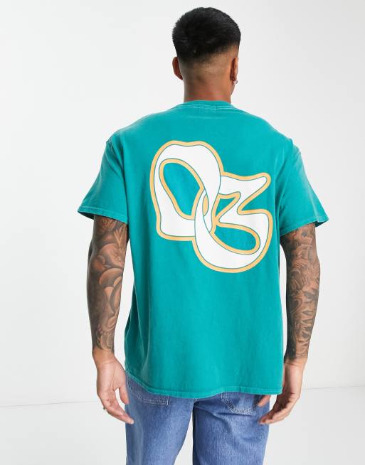 Topman oversized t-shirt with number print in green 
