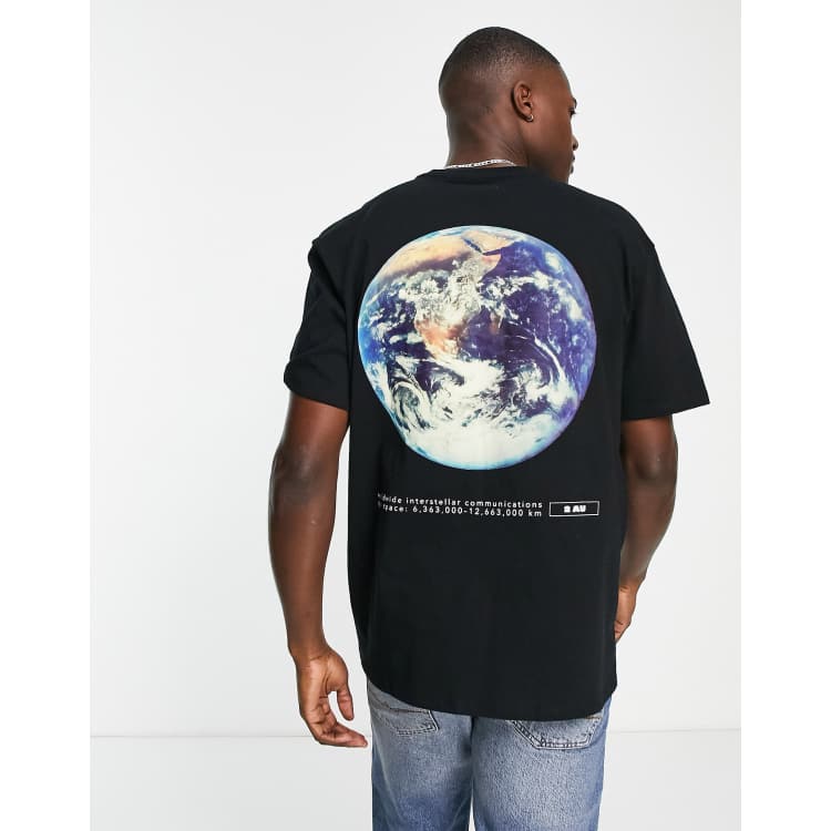 Topman oversized t-shirt with planet print in black | ASOS