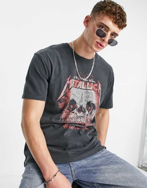 Topman skull t on sale shirt