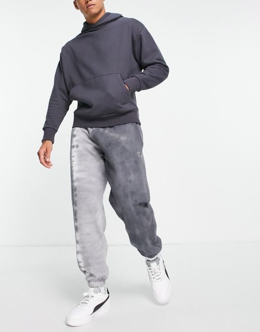 Topman oversized tie dye sweatpants in gray ASOS