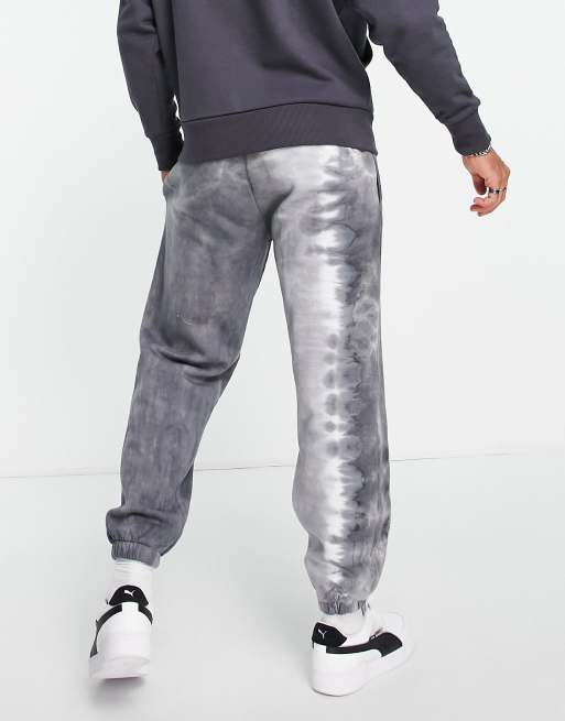 Topman oversized tie dye sweatpants in gray ASOS