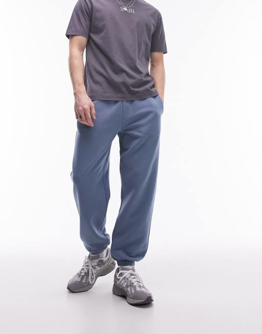 Topman oversized trackies in blue