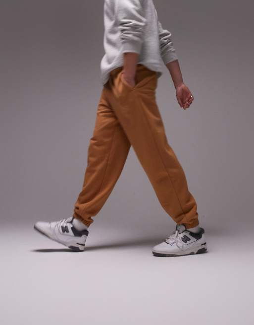 Topman oversized trackies in brown