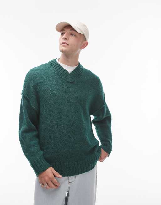 Oversized v hals trui sales