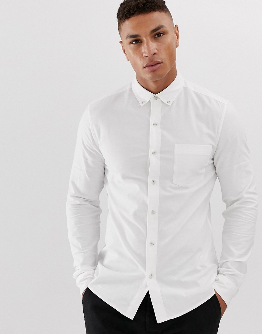 Topman - Oxford overhemd in wit