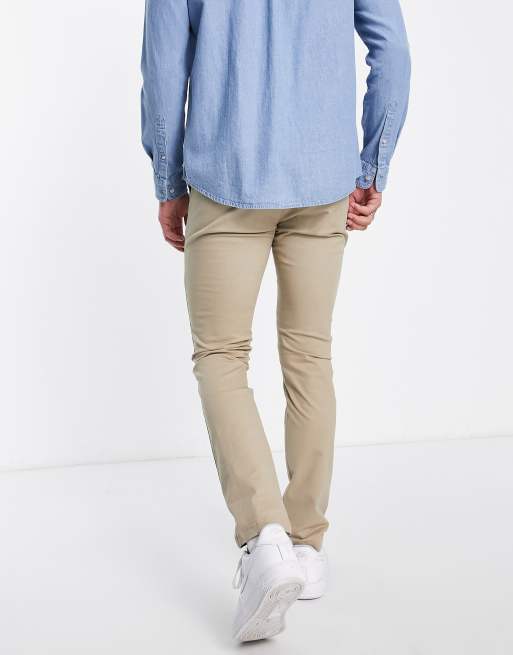 Topman - Pakke med 2 par skinny-chinobukser i sort og beige, 2 af 4