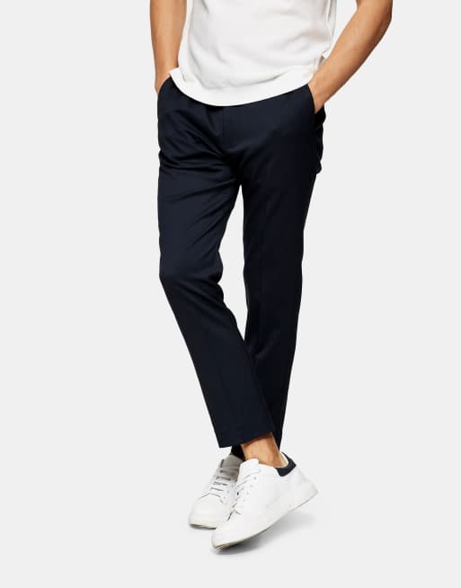 Topman - Pakke med 2 par skinny-joggingbukser i koksgrå og marineblå, 2 af 4