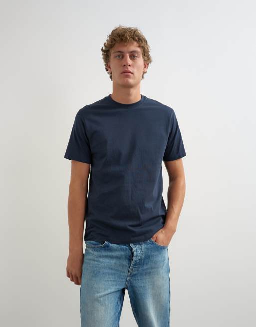 Topman pakke med 3 classic fit T-shirts i navy, khaki og beige, 2 af 5