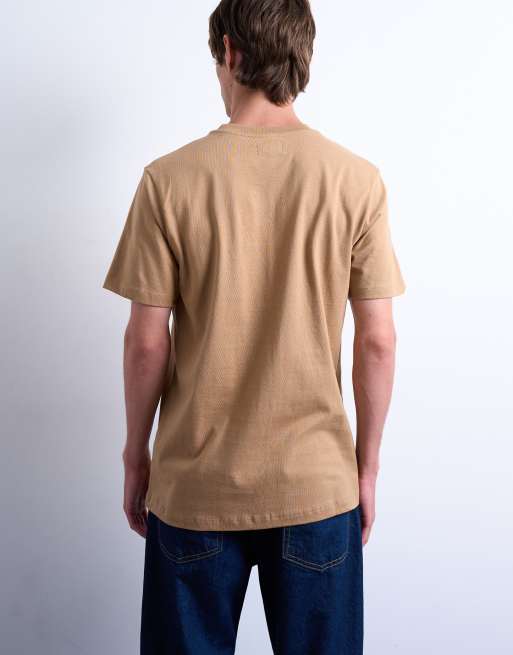 Topman - Pakke med 3 T-shirts i mørk beige/bordeaux/marineblå i klassisk pasform, 3 af 5