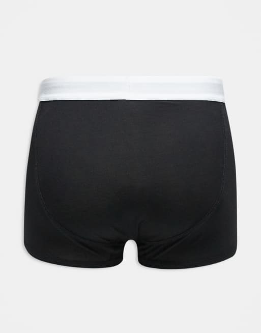 Topman - Pakke med 5 par sorte boksershorts med hvid linning, 3 af 3